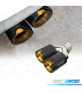 PONTEIRA DE ESCAPE ESQUERDA BMW LOOK M PERFORMANCE DORADO CARBONO