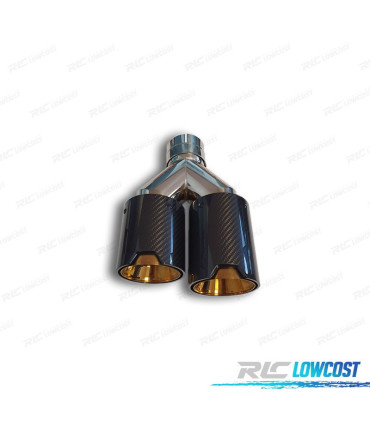 PONTEIRA DE ESCAPE ESQUERDA BMW LOOK M PERFORMANCE DORADO CARBONO