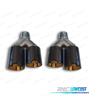 PONTEIRA DE ESCAPE BMW LOOK M PERFORMANCE DORADO CARBONO