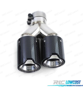 PONTEIRA DE ESCAPE DIREITA BMW LOOK M PERFORMANCE CROMADO CARBONO