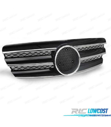 GRELHA FRONTAL TIPO AMG MERCEDES E W211 02-06 CROMADA PRETA