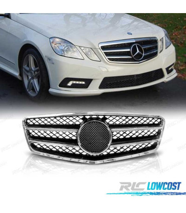 GRELHA MERCEDES CLASSE E W212 CROMADA PRETA 09- LOOK SPORT