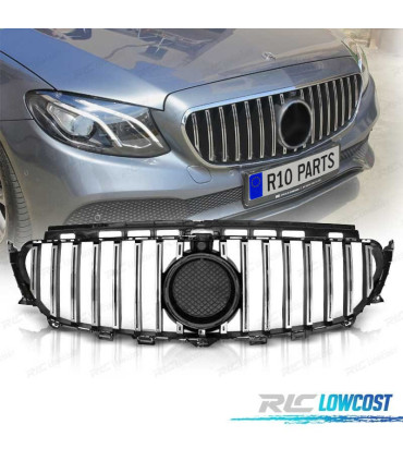 GRELHA FRONTAL MERCEDES CLASE E W213 16-18 LOOK GT-R CROMADA
