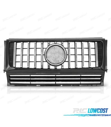 GRELHA FRONTAL MERCEDES CLASSE G W463 90-12 W464 AMG C63 LOOK CROMADO PRETO
