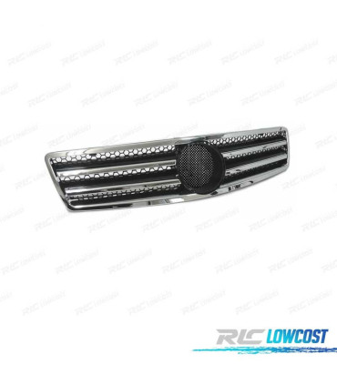 GRELHA FRONTAL PARA MERCEDES SL R129 89-98 LOOK AMG PRETO CROMADO