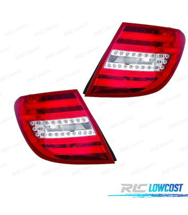 FAROLINS PARA MERCEDES C-CLASS W204 KOMBI 10-14 BRANCO LED VERMELHO
