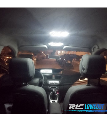 KIT COMPLETO 17 LAMPADAS LED INTERIOR PARA RENAULT SCENIC III 3 MK3 09-16