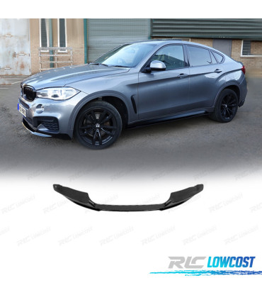 SPOILER FRONTAL PARA BMW X6 F16 M 15- LOOK M PRETO BRILHANTE