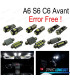 KIT COMPLETO 18 LAMPADAS LED INTERIOR PARA AUDI A6 S6 RS6 C6 AVANT 05-11