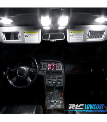 KIT COMPLETO 18 LAMPADAS LED INTERIOR PARA AUDI A6 S6 RS6 C6 AVANT 05-11