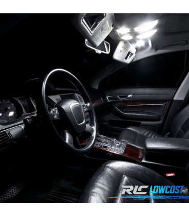 KIT COMPLETO 18 LAMPADAS LED INTERIOR PARA AUDI A6 S6 RS6 C6 AVANT 05-11