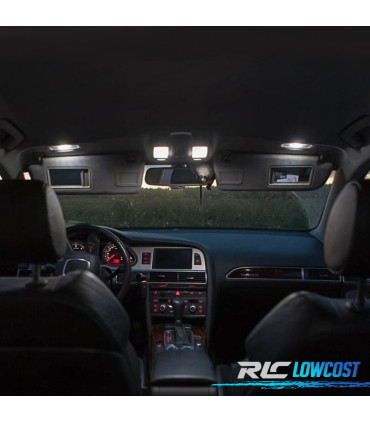 KIT COMPLETO 18 LAMPADAS LED INTERIOR PARA AUDI A6 S6 RS6 C6 AVANT 05-11