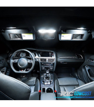 KIT COMPLETO 18 LAMPADAS LED INTERIOR PARA AUDI A4 S4 B8 AVANT 09-15