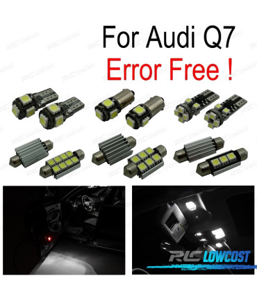 KIT COMPLETO 19 LAMPADAS LED INTERIOR PARA AUDI Q7 4L SPORT 05-14