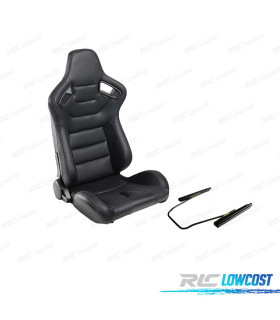 KIT BANCO SEMI BAQUET TIPO RS EM PELE PRETA