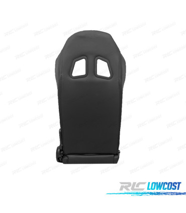 BAQUET BACKET DESPORTIVA LOOK SPARCO COURO PRETA