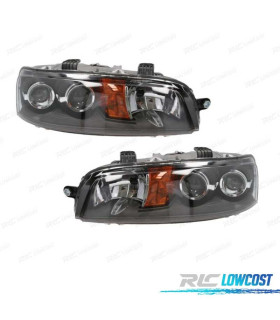 FARÓIS OPTICAS COM LUZ DE NEVOEIRO PARA FIAT PUNTO 99-03 FUNDO PRETO
