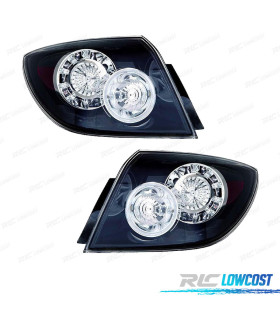 FAROLINS PARA MAZDA 3 HATCHBACK 5P 03-09 LED FUNDO PRETO