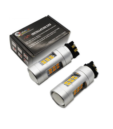 KIT DE PISCAS EM LED PWY24W PW24W AMBER