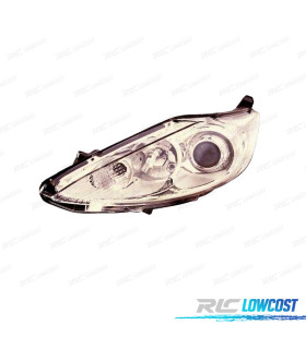 FAROL ESQ OPTICAS PARA FORD FIESTA MK7 3/5P 08-13 FUNDO CROMADO