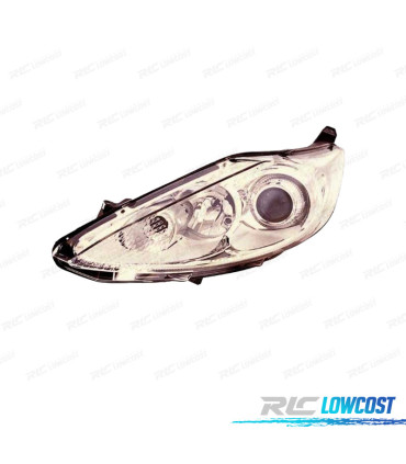 FAROL ESQ OPTICAS PARA FORD FIESTA MK7 3/5P 08-13 FUNDO CROMADO