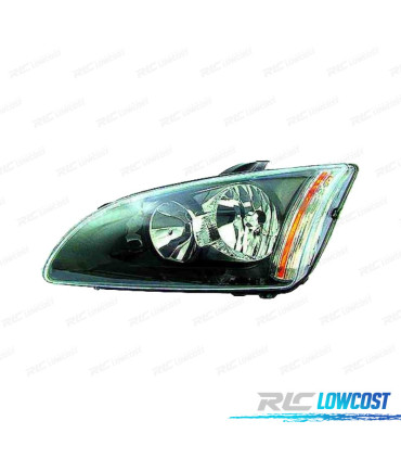 FAROL ESQ OPTICAS PARA FORD FOCUS II 04-08 FUNDO PRETO