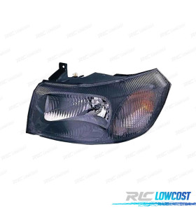 FAROL ESQ OPTICAS PARA FORD TRANSIT 00-06 FUNDO PRETO