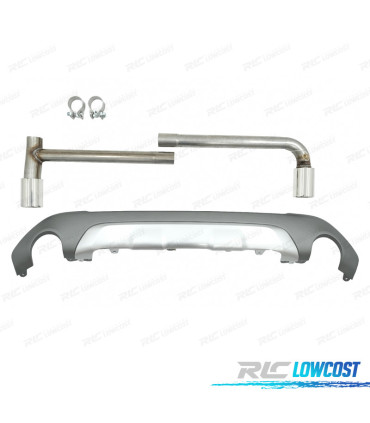 DIFUSOR BMW X1 F48 15- LOOK M + PONTEIRAS DE ESCAPE