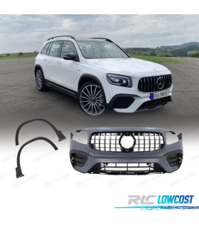 PARA-CHOQUES FRONTAL MERCEDES X247 20- LOOK GLB35 + GRELHA PRATEADA