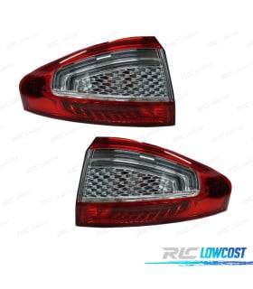 FAROLINS PARA FORD MONDEO IV 4P 10-14 BRANCO LED VERMELHO