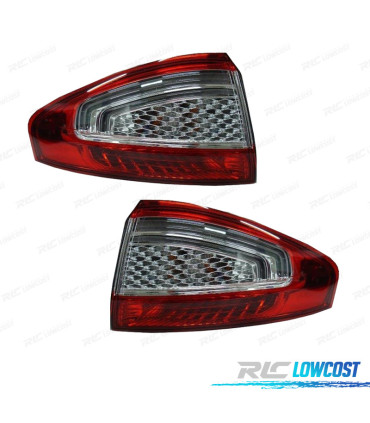 FAROLINS PARA FORD MONDEO IV 4P 10-14 BRANCO LED VERMELHO