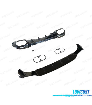 DIFUSOR MERCEDES CLASE CLA W118 AMG 19- LOOK AMG CLA45 PRETO BRILHANTE