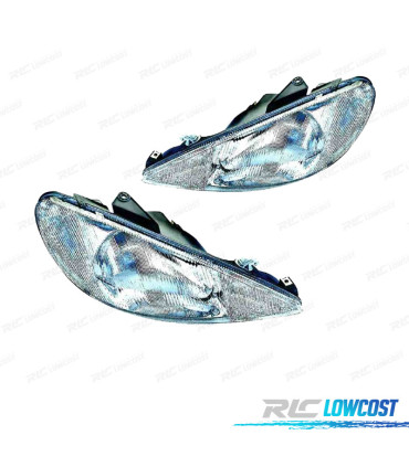 FARÓIS OPTICAS PARA PEUGEOT 206 98-09 H4