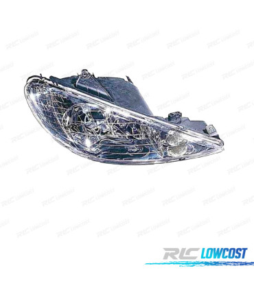 FAROL DIR OPTICAS PEUGEOT 206 98-09 H7+H7