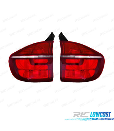 FAROLINS PARA BMW X5 E70 RESTYLING 10-12 BRANCO LED VERMELHO