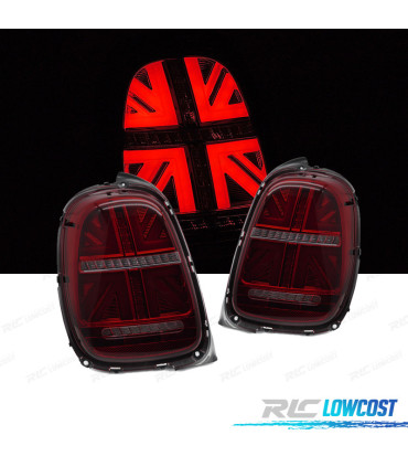 FAROLINS LED MINI COOPER F55 F56 F57 14-17 VERMELHO FUMADO