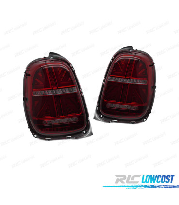 FAROLINS LED MINI COOPER F55 F56 F57 14-17 VERMELHO FUMADO