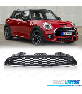 GRELHA FRONTAL MINI COOPER F55 F56 F57 14-21 ESTILO ESPORTIVO PRETO CROMADO