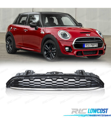 GRELHA FRONTAL MINI COOPER F55 F56 F57 14-21 ESTILO ESPORTIVO PRETO CROMADO