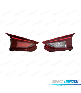 FAROLINS PARA MAZDA 3 HATCHBACK 13- BRANCO VERMELHO