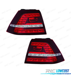 FAROLINS PARA VOLKSWAGEN VW GOLF VII GTI GTD 12-17 BRANCO LED VERMELHO