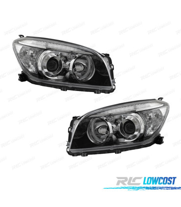 FARÓIS OPTICAS PARA TOYOTA RAV-4 06-08 PRETO