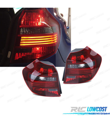 FAROLINS BMW E81 E87 LCI 07-11 LED VERMELHO FUMADO