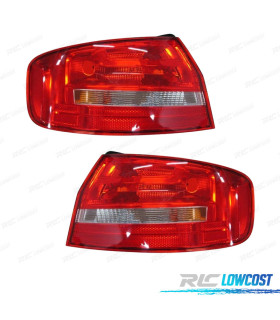 FAROLINS PARA AUDI A4 SEDAN 12-15 BRANCO VERMELHO