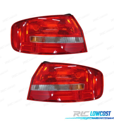 FAROLINS PARA AUDI A4 SEDAN 12-15 BRANCO VERMELHO