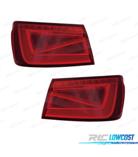 FAROLINS PARA AUDI A3 SEDAN 4P 12-16 LED VERMELHO FUMADOS