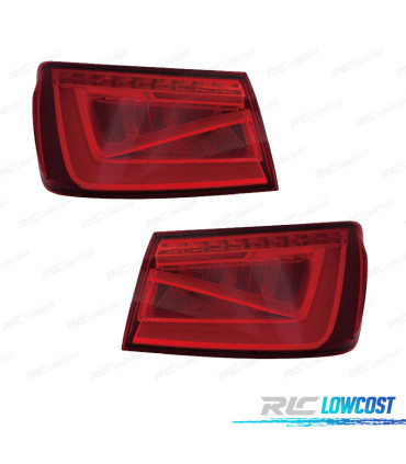 FAROLINS PARA AUDI A3 SEDAN 4P 12-16 LED VERMELHO FUMADOS