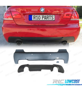 PARA-CHOQUES TRASEIRO BMW E92 E93 06-14 LOOK M DUPLA SAÍDA PDC