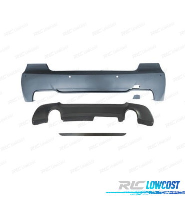 PARA-CHOQUES TRASEIRO BMW E92 E93 LOOK M DUPLA SAÍDA PDC
