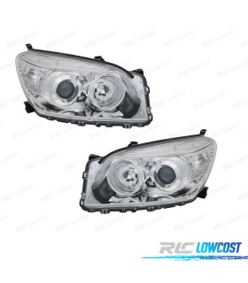 FARÓIS OPTICAS PARA TOYOTA RAV-4 06-08 CROMADOS